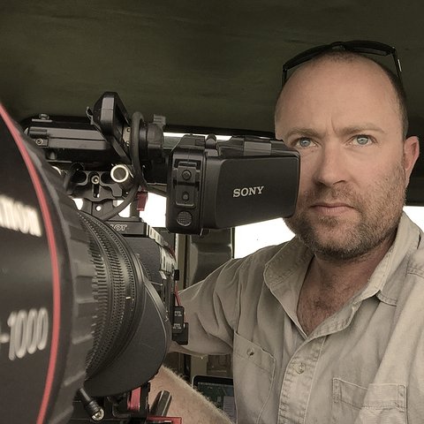 nick ball wildlife documentary cameraman using sony camera to film cheetahs